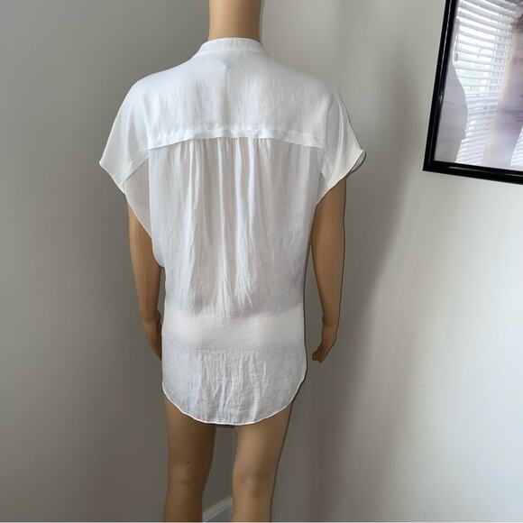 H By Halston Tie Front Blouse Shirt Top - Picture 5 of 6